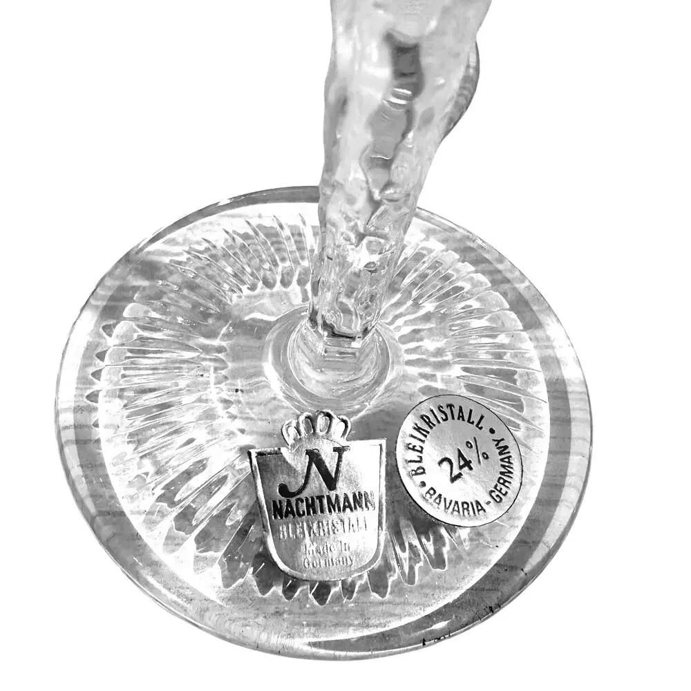 Nachtmann Traube 6.75” Tall Cut Crystal Hock Cordials Germany-NEW-Mint-Set of 4